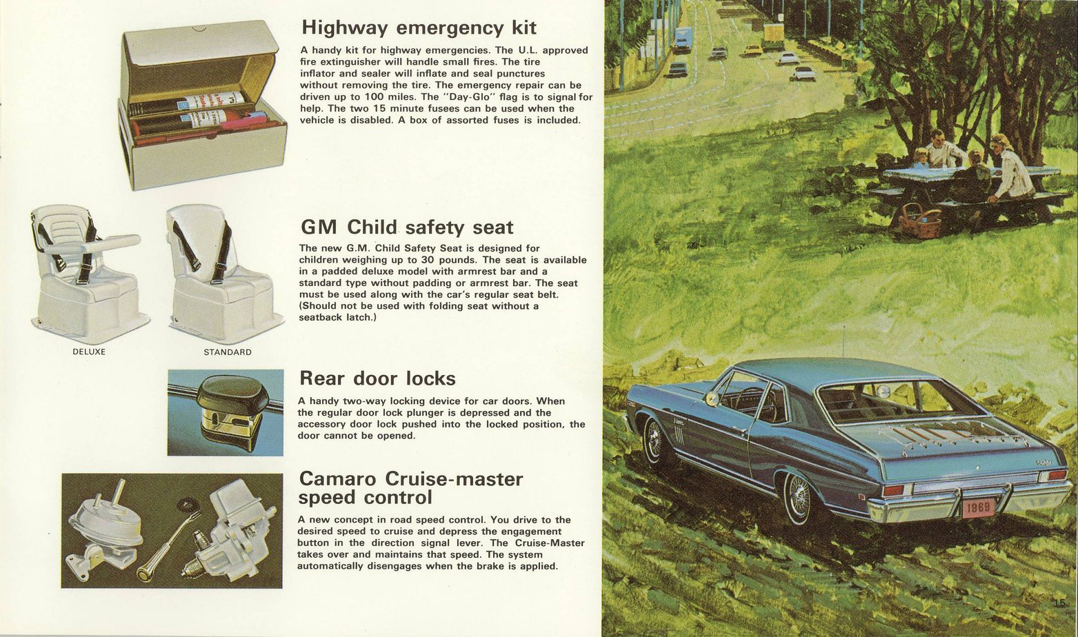 1969 Chevrolet Nova Camaro Accessories Brochure Page 18